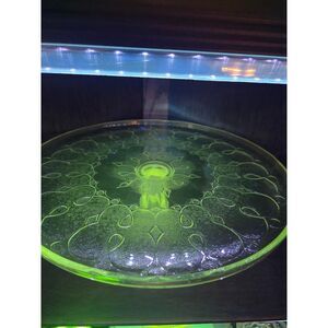 Vintage Princess House Fantasia Pedestal Cake Stand Plate 10" Manganese Glow